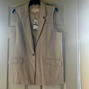 Beautiful new vest and pant fabric is linen